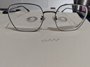 依视路（ESSILOR） 新款商务男镜架时尚镜框女配依视路镜片近视定制眼镜网上配镜 钛+金属-全框-4008BK-黑色 镜框+依视路膜岩高清1.60现片 实拍图
