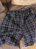 浪莎男士睡裤男纯棉五分短裤大码格子大裤衩外穿休闲宽松家居裤 实拍图