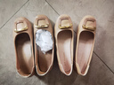 ZHR女鞋浅口单鞋女春秋粗跟通勤妈妈皮鞋2026新款船鞋女AH378杏色37 实拍图