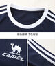 骆驼（CAMEL）迪丽热巴同款纯柔棉T神宽松男女短袖t恤 C36BAXLN090 墨蓝 L 实拍图