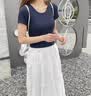 方致白色半身裙女春夏季2026新款高腰蛋糕裙宽松a字中长裙韩系蓬蓬裙 白色【常规】仙女裙 M 【95-110斤】 实拍图