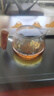 雅集玻璃公道杯带不锈钢过滤茶漏网套装木把荷花金银烧分茶器360ml 实拍图