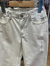 优衣库常规款女装针织廓形长裤/弯刀镰刀裤子483722 482287 483722/01乳白色 L 实拍图