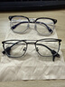 蔡司（ZEISS）镜片近视眼镜框男半框防蓝光辐射可配带散光度数眼睛女钛合金镜架 升级钛材 黑银 配蔡司视特耐1.67防蓝光 0-800度 实拍图