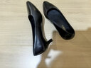 红蜻蜓公考面试通勤小皮鞋女浅口细跟单鞋正装尖头高跟鞋WDB9247 黑色35 实拍图
