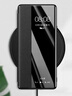 正件 适用华为mate40 pro手机壳保护套 Mate40EPro 5G皮套真素皮翻盖式智能视窗全包防摔外壳男女  黑 实拍图