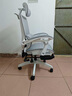 南皇人体工学办公椅电竞椅久坐打游戏办公室椅子久坐不累人工力学座椅 镂空双背白-4级杆-尼脚-带搁脚-155°任意后躺 120-155度(含) 联动扶手 实拍图