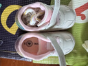 泰兰尼斯春季学步鞋男宝宝鞋子女童婴儿鞋透气软底机能鞋白粉22码 实拍图