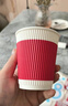 美丽雅一次性纸杯加厚隔热防烫中号40只豆浆奶茶热饮咖啡杯子家用280ml 实拍图