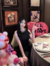 南木熊 连衣裙女千金风小黑裙洋装夏季生日小礼裙高级感无袖背心礼服裙 黑色 千金连衣裙 M 【100-110斤】 实拍图