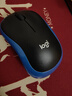 罗技（Logitech）M185鼠标 无线鼠标 办公鼠标 对称鼠标 黑色蓝边 带无线2.4G接收器 实拍图