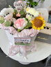 三彩熊小狗向日葵玩偶永生花束情人节新年女生生日礼物女孩送女朋友闺蜜 实拍图