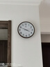 康巴丝（Compas）挂钟客厅钟表 简约钟表客厅石英钟表挂墙时钟 c2877咖木色 33.5cm 实拍图