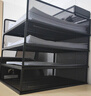 得力（deli）四层横板金属文件座 办公桌文件架置物架 文件托盘 桌面文件框收纳架 PB264黑 实拍图
