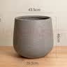 掬涵北欧家用镁泥花盆大号落地现代客厅简约绿植盆可种树户外盆栽花器 岩灰色大号（高46cm） 实拍图