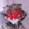 馨长存七夕节鲜花速递玫瑰花向日葵花束送女友生日表白礼物全国同城配送 33朵红玫瑰花束珍珠款 实拍图