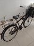 火星翼山地自行车男城市自行车学生淑女单车成人实心胎通勤车 三角梁-豪华版-黑色 26寸充气胎【建议160-180cm】 实拍图