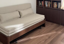 源氏木语实木沙发床现代简约多功能可折叠床北欧风小户型客厅两用双人沙发 【24】1.55m山毛榉胡桃色(米白) 实拍图