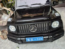 福儿宝奔驰授权大G儿童电动车玩具车可坐人四轮带遥控越野小孩宝宝送礼 四驱黑+减震器+后备箱+高低门+皮座+防爆软胎 实拍图