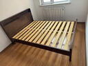 起凤广东佛山实木床双人床卧室大床储物床1.8*2米卧室家具木板床原木 单床（胡桃色硬靠款） 150*200cm框架床 实拍图