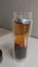富光男女士双层玻璃杯 高硼硅玻璃304茶隔水杯子 带茶隔泡茶杯320ml 实拍图