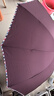 天堂 加大雨伞三折 晴雨两用商务伞经典格纹10骨大雨伞男女 暗紫红 实拍图