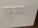 施耐德 五孔插座带开关 86型电源插座面板 一开五孔 皓呈 奶油白色 实拍图