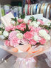 馨仪鲜花速递玫瑰向日葵康乃馨花束生日礼物全国同城配送 康乃馨玫瑰混搭花束 实拍图