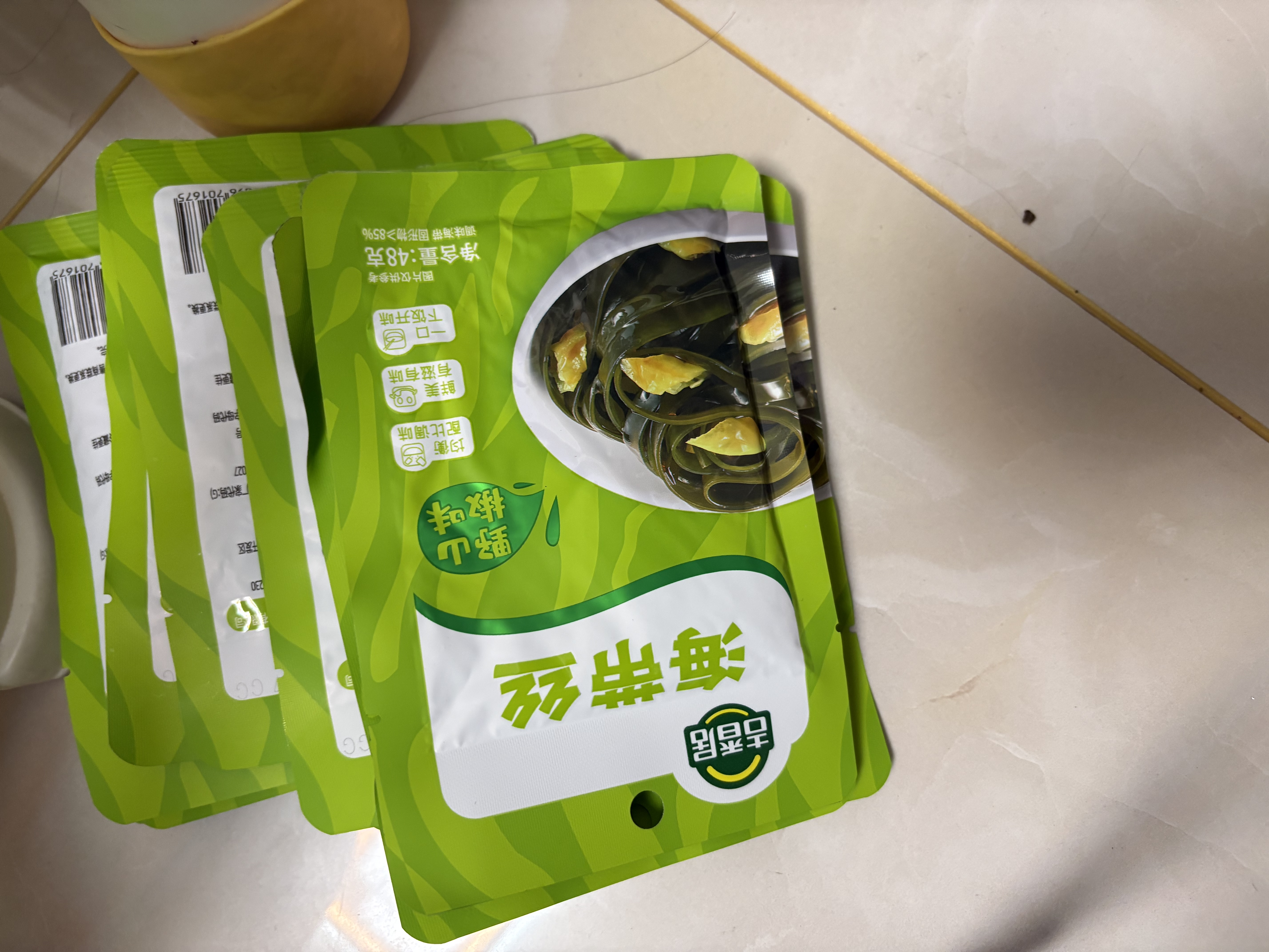 吉香居 泡椒豇豆48g酸豆角海带丝榨菜下饭菜咸菜小袋即食早餐 野山椒海带丝48g*10 实拍图