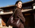 皮尔卡丹2026新款女包真皮大容量单肩包头层牛皮潮流通勤休闲生日礼物女生 黑色 实拍图