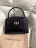 CHARLES&KEITH鳄鱼纹凯莉包手提斜挎婚包包女包生日礼物CK2-50270880-1 Black黑色 S 实拍图