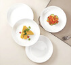 斯凯绨（Sky Top）陶瓷盘子骨瓷深菜盘家用乔迁餐具纯白8英寸饭盘4件套装 实拍图