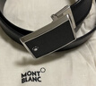 万宝龙MONTBLANC 男士高档板扣黑色单面腰带皮带 114421礼物 实拍图