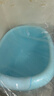 日康（rikang）泡澡桶 儿童洗澡桶婴儿游泳桶家用浴缸浴桶赠浴凳 蓝色 X1002-1 实拍图