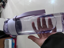 希乐（cille）塑料水杯tritan男女大容量户外运动健身随手杯子600ml紫XL-2217 实拍图