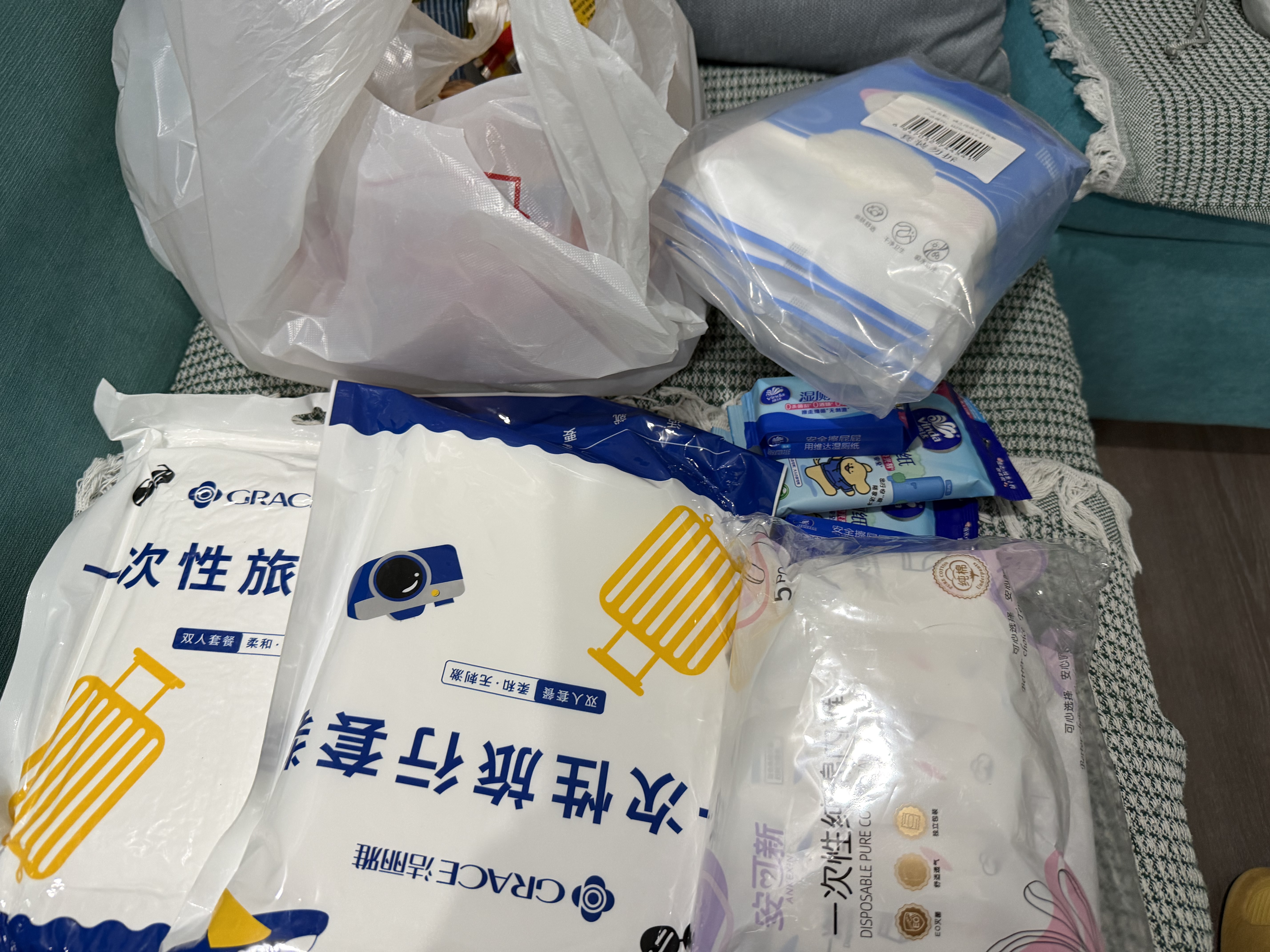 棉之润一次性浴巾便携加大出差旅行独立包装加厚浴巾70*100cm 10条装 实拍图