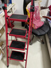 星恺梯子家用折叠梯人字梯多功能登高爬梯扶梯小梯子TZ10四步红 实拍图
