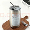 拜杰304不锈钢咖啡杯杯子冰霸杯保冷杯保温马克杯水杯双层带吸管600ML 实拍图
