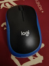 罗技（Logitech）M185鼠标 无线鼠标 办公鼠标 对称鼠标 黑色蓝边 带无线2.4G接收器 实拍图