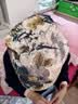 夕树 帽子女士春夏季薄款休闲显脸小帽透气光头术后帽跑步头巾发带 水墨灰-薄纱 有弹力 54-60cm 实拍图