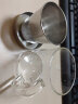 沉弗玻璃沏茶杯不锈钢内胆过滤泡茶杯带盖花茶杯耐热玻璃杯套装可加热 透明手把（350ml） 实拍图