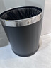 本迪不锈钢压圈垃圾桶10L大号黑色酒店带内桶双层烤漆阻燃金属垃圾桶 实拍图