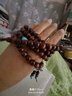 黑花梨沉香木檀木佛珠108念珠仿绿松石隔珠木质手链总批发 黑花梨隔珠08mm*108颗 实拍图