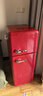 志高复古冰箱小型大容量家用租房电冰箱 化妆品网红冰箱冷藏冷冻一级能效小冰箱节能省电 【中国红】128L复古冰箱【圆润弧线 灵巧机身】 实拍图