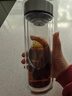 希诺双层玻璃杯男家用商务办公泡茶杯子过滤车载水杯XN-9302 345mL 实拍图
