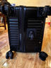 稻草人（MEXICAN）前开口行李箱20寸登机箱大容量宽拉杆旅行箱男女学生多功能密码箱 质感黑(宽拉杆前开口+多功能+减震刹车轮) 20寸登机箱【2-5天短途出行】 实拍图