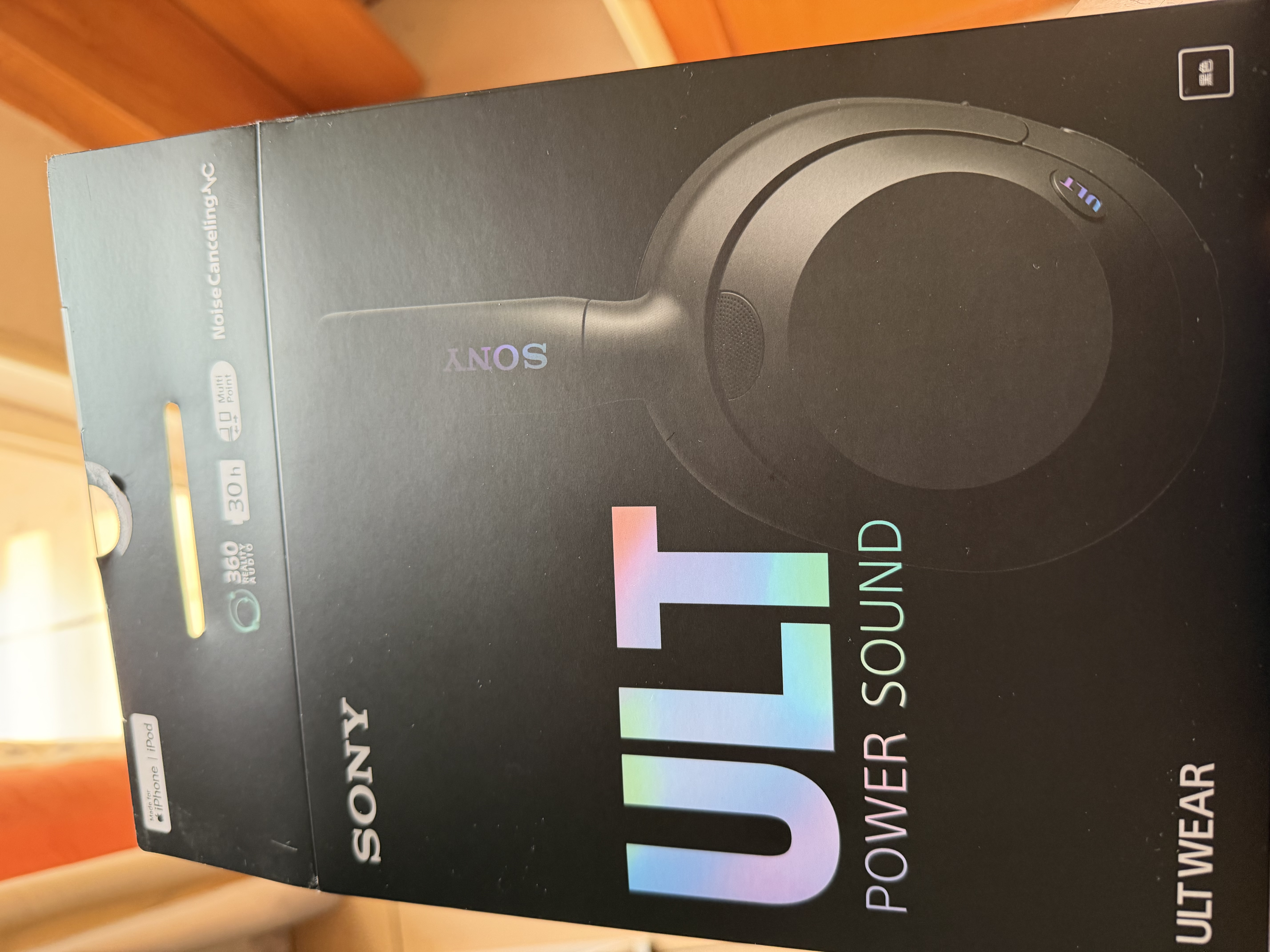 索尼（SONY）ULT WEAR 重低音头戴式降噪蓝牙耳机 网课游戏耳麦 华为苹果适用 礼物送男女友学生（WH-ULT900N） 黑色 实拍图