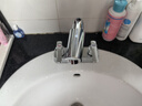 柏温双把洗脸盆菜盆水龙头冷热双孔面盆台盆洗脸盆水龙头卫生间全铜体 可旋转龙头+冷热管 实拍图