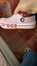 卡骆驰（CROCS）贝雅卡骆班儿童洞洞鞋沙滩鞋男女童包头拖鞋/207018/207019 芭蕾粉/糖果粉-6TG 28 (165mm) 实拍图