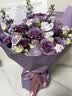 艾斯维娜鲜花速递向日葵混搭花束生日礼物全国同城配送 紫玫瑰混搭花束 实拍图